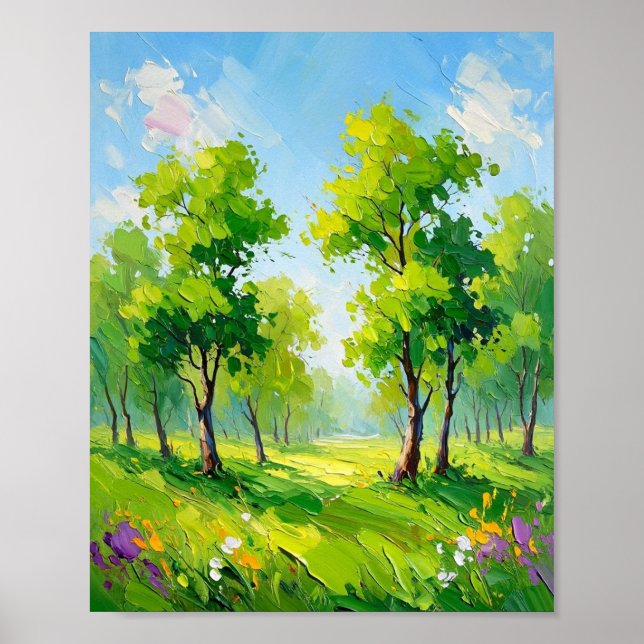 Sunlight Through the Verdant Canopy Poster (Front)
