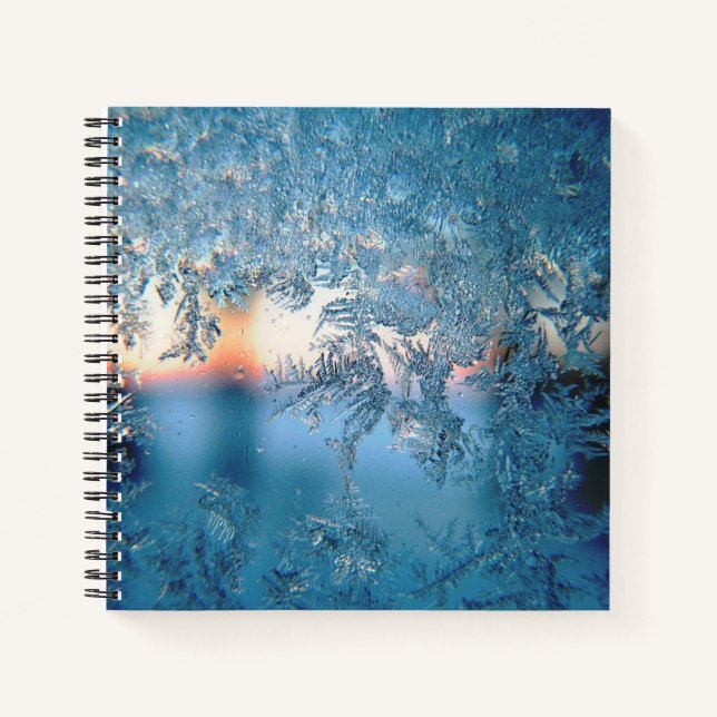 Sunlight Through Winter Frosted Glass Notebook (Front)