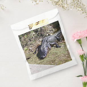 Sunlit Alligator on Everglades Grass Favour Bags
