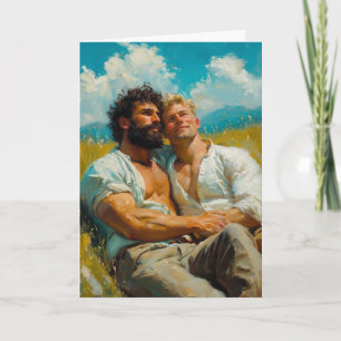 Sunlit Alpine Meadow Embrace Card