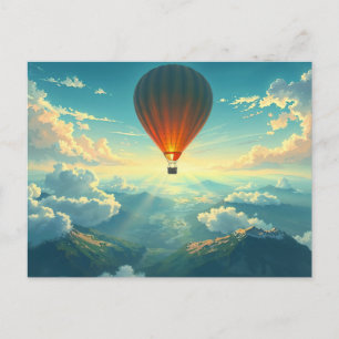 Sunlit Balloon Ride Postcard