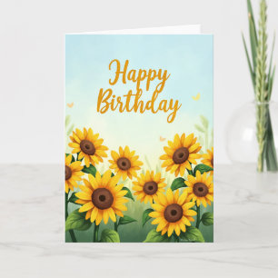 Sunlit Blossom Birthday Card