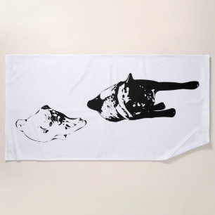 Sunlit Boldness, Ink Dog Swim Beach Towel