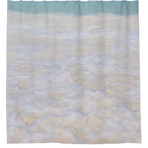 Sunlit Caribbean Sea Beach Foam 1 Shower Curtain