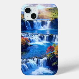 Sunlit Cascade Valley 001 iPhone 15 Mini Case