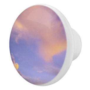 SUNLIT CLOUDS AT SUNSET CERAMIC KNOB