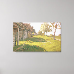 Sunlit Day. A Small Village, 1898 Canvas Print