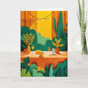 Sunlit Desert Table Arrangement Card