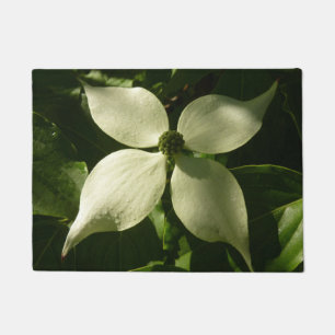 Sunlit Dogwood Blossom Spring Floral Doormat