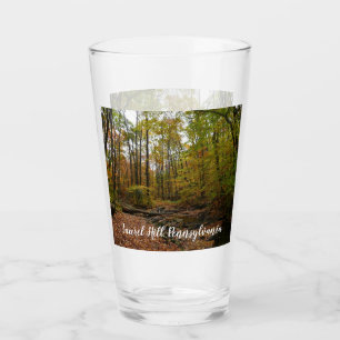 Sunlit Fall Trail in Laurel Hill State Park Glass