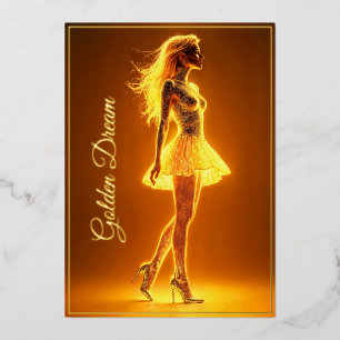 Sunlit fashion woman with neon body shine
