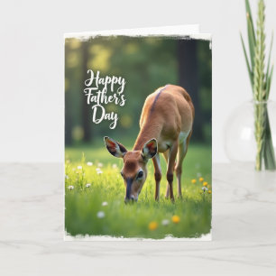 Sunlit Fawn Fathers Day Card