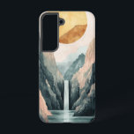Sunlit Gorge Reflection Phone Case<br><div class="desc">A glowing sun peers through a dramatic gorge,  reflecting gently in still water — a perfect harmony of light and stone.</div>