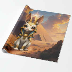Sunlit Guardian – Desert Relic Bunny. Wrapping Paper