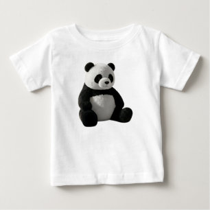 Sunlit Minimalist Nursery with Panda Plushie Baby T-Shirt