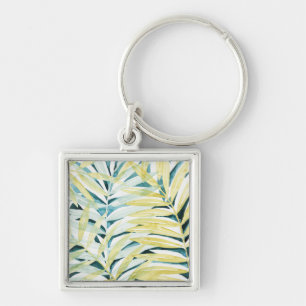 Sunlit Palms - Palm Tree Leaves Key Ring
