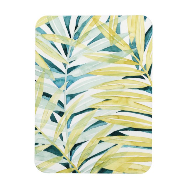 Sunlit Palms - Palm Tree Leaves Magnet (Vertical)