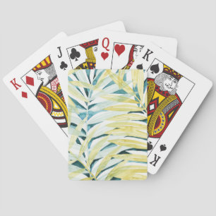Sunlit Palms - Palm Tree Leaves Playing Cards