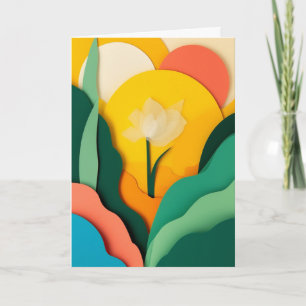 Sunlit Paper Bloom Card