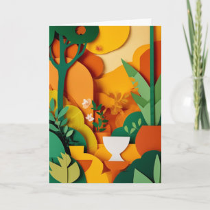 Sunlit Paper Garden Bloom Card