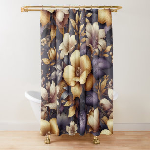 Sunlit Petals and Purple Haze Shower Curtain