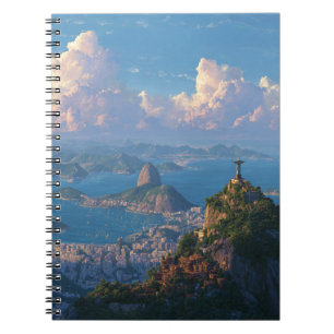 Sunlit Rio Christ the Redeemer Notebook