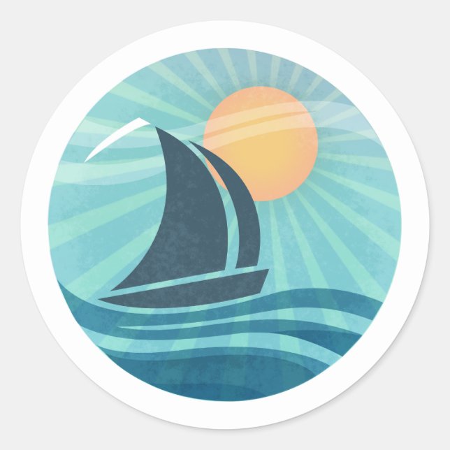 Sunlit Sail Sticker Teal Intense (Front)