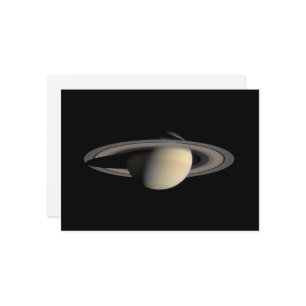 Sunlit Saturn Gas Giant Planet by Cassini Holiday Card