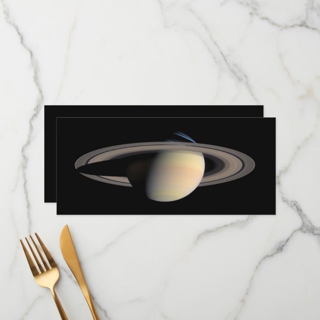 Sunlit Saturn Gas Giant Planet by Cassini Menu (Front/Back In Situ)