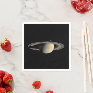 Sunlit Saturn Gas Giant Planet by Cassini Napkin