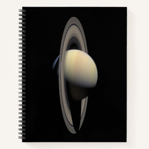 Sunlit Saturn Gas Giant Planet by Cassini Notebook