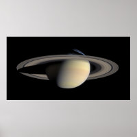 Sunlit Saturn Gas Giant Planet by Cassini