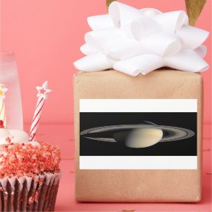 Sunlit Saturn Gas Giant Planet by Cassini Rectangular Sticker
