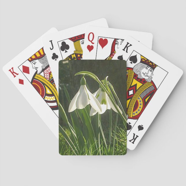 Sunlit Snowdrops Playing Cards (Back)