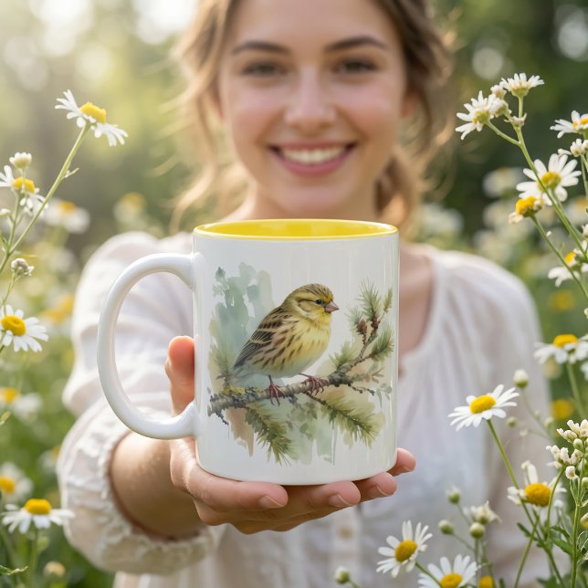 Sunlit Songbird Two-Tone Coffee Mug (Creator Uploaded)