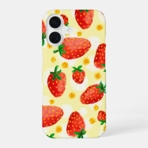 Sunlit Strawberries & Daisies iPhone 16 Case