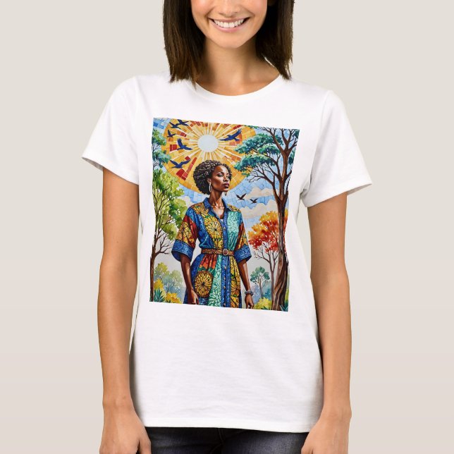 Sunlit Strength T-Shirt Tee Vibrant Art (Front)