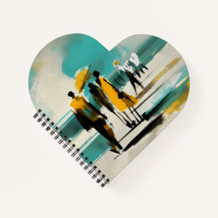Sunlit Stroll – Abstract Figures In Open Light Notebook