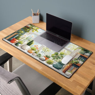 Sunlit Succulent Botanical Garden Desk Mat