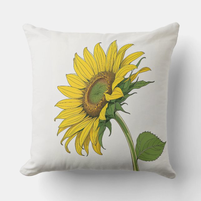 Sunlit Sunflower Cushion (Front)