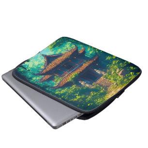 Sunlit Thai House in Lush Jungle Laptop Sleeve