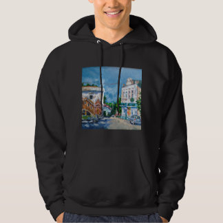 Sunlit Town Street Impressionist T-Shirt | Europea Hoodie