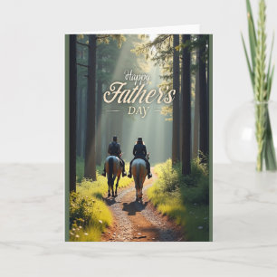 Sunlit Trail Fathers Day Card
