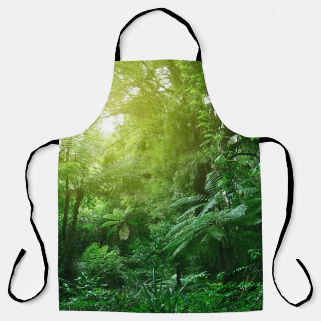 Sunlit tree canopy in tropical jungle  apron (Front)