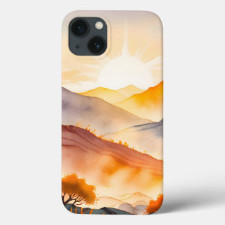 Sunlit Trees and Shadowed Valleys iPhone 13 Case