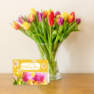 Sunlit Tulips Mother's Day  Thank You Card