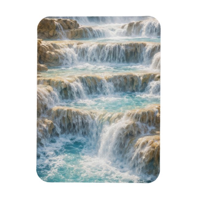 Sunlit Waterfall Canyon Magnet (Vertical)
