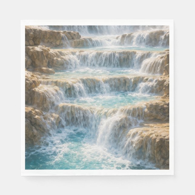Sunlit Waterfall Canyon Napkin (Front)