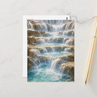 Sunlit Waterfall Canyon Postcard