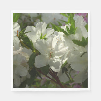 Sunlit White Azaleas Beautiful Spring Flowers Napkin